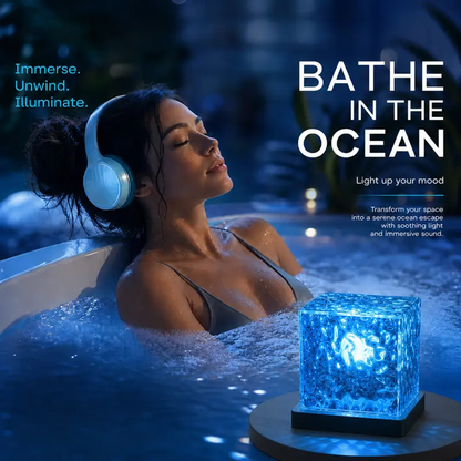 16-Color Rechargeable Ocean Wave Shower Light
