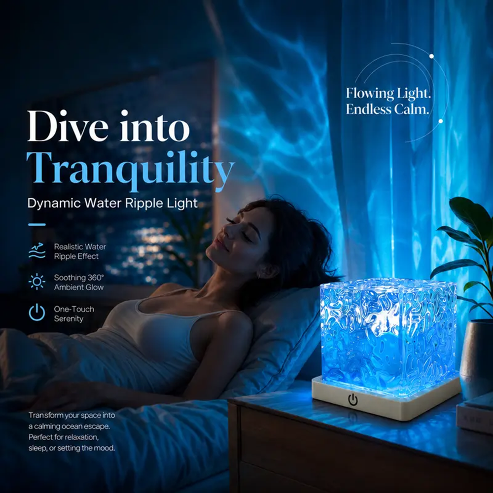 16-Color Rechargeable Ocean Wave Shower Light