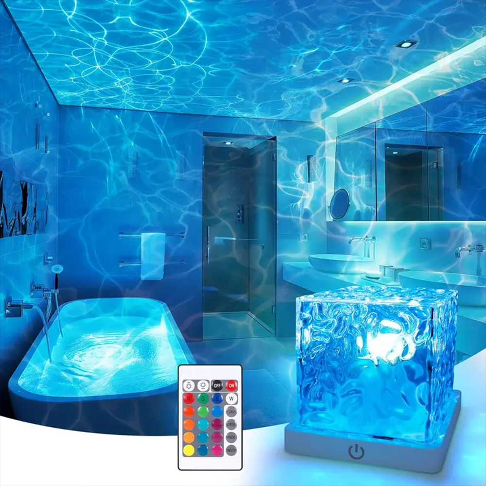 16-Color Rechargeable Ocean Wave Shower Light