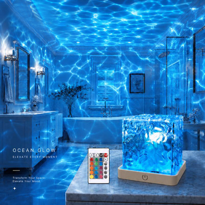 16-Color Rechargeable Ocean Wave Shower Light
