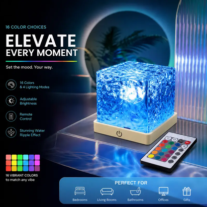 16-Color Rechargeable Ocean Wave Shower Light
