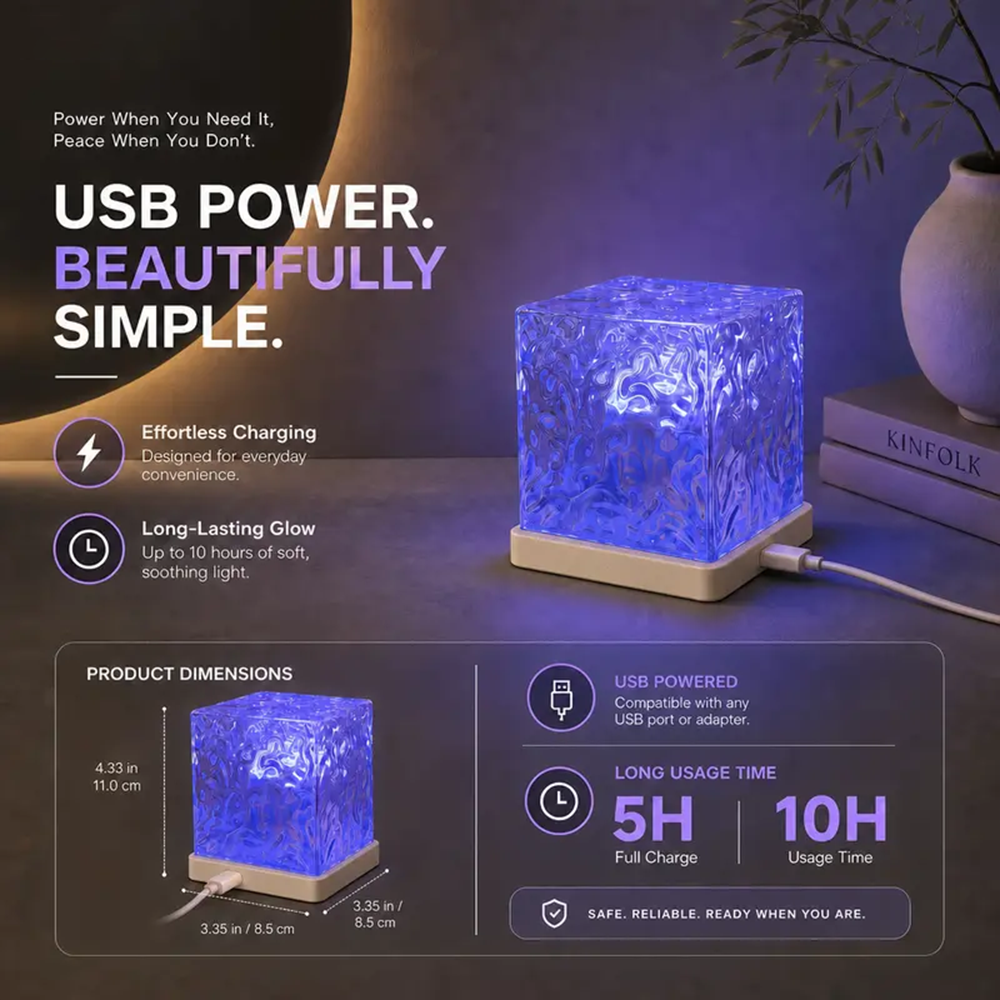 16-Color Rechargeable Ocean Wave Shower Light